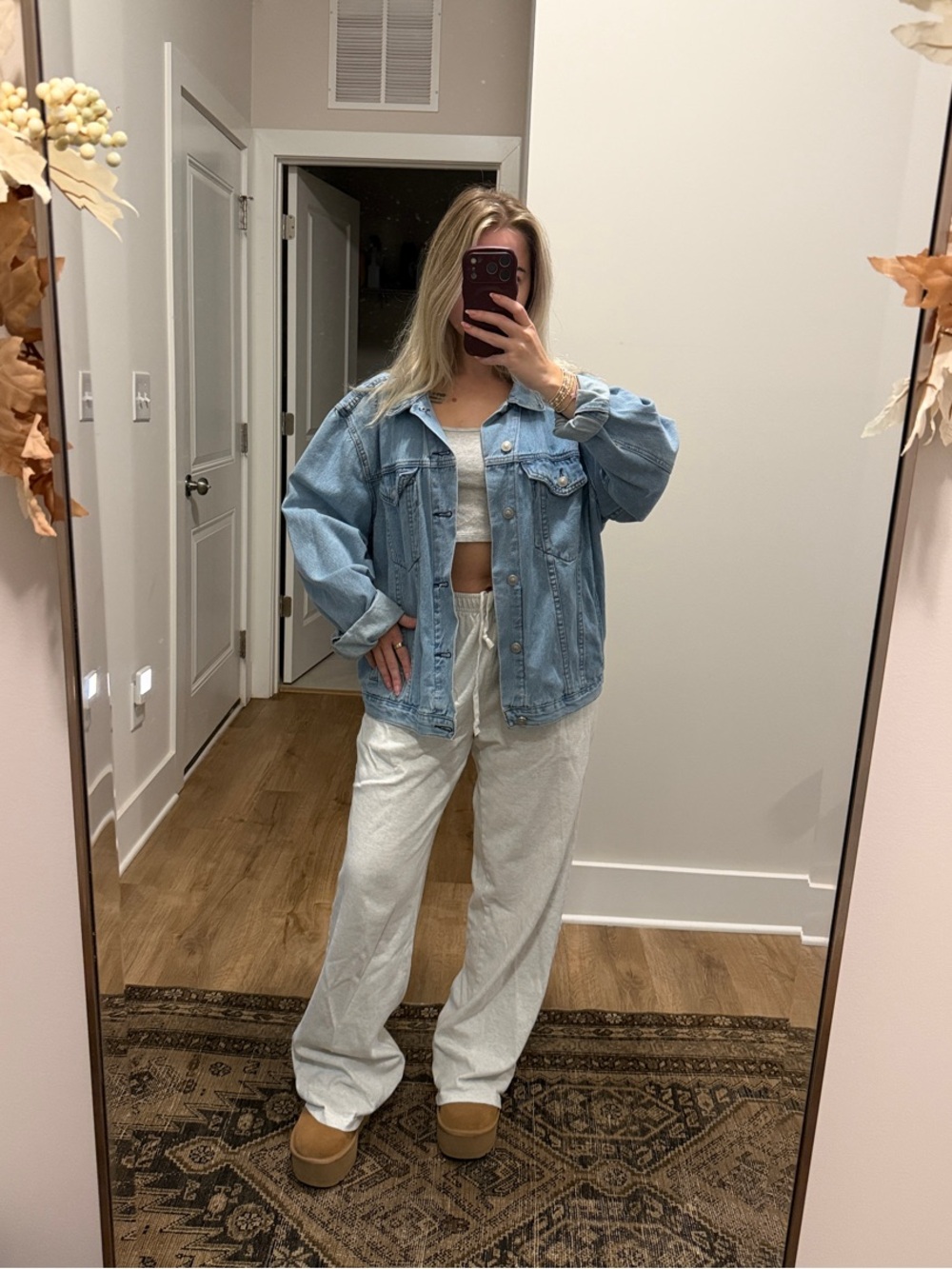 Princess Polly Light Blue Oversized Denim Jacket - Picture 2 of 8